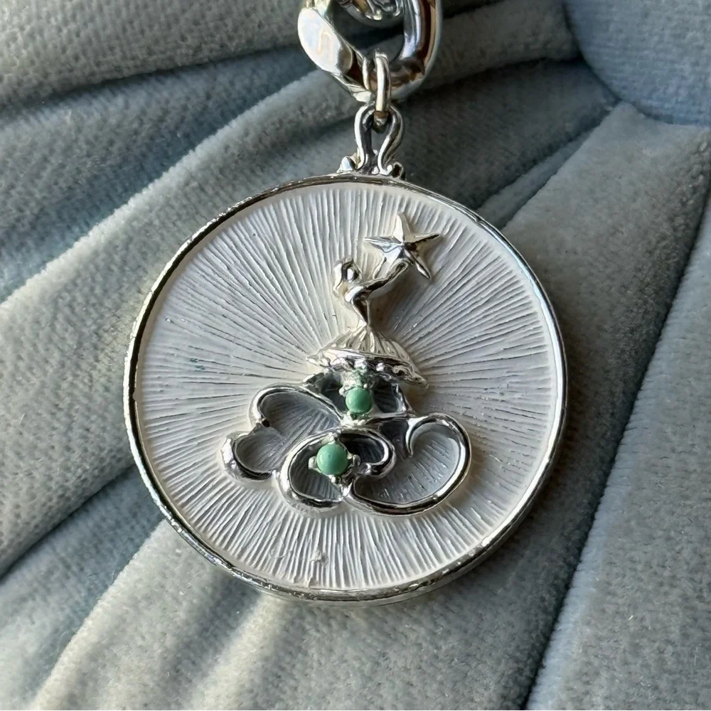 Vintage Mid-Century Silvertone Chunky Link Charm Bracelet 7.25